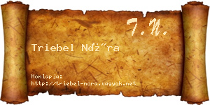 Triebel Nóra névjegykártya